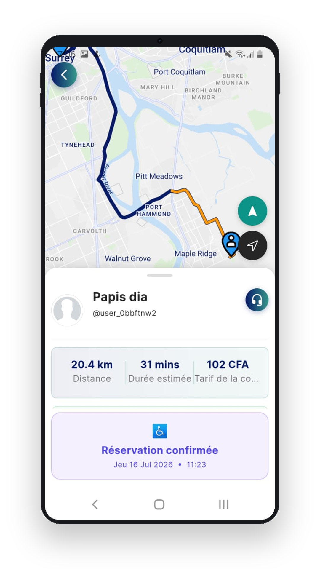Suivi GPS du trajet